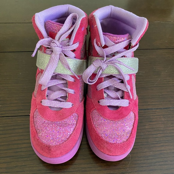 Skechers Girls Hyde Hytop Plus 2 Sneaker Wedges Shoes - Picture 8 of 8